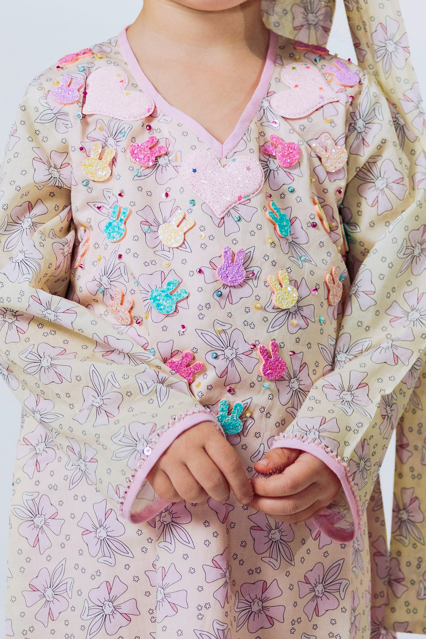 Bunny Hearts Infant Jalabiya