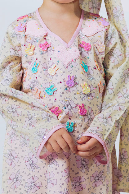 Bunny Hearts Infant Jalabiya