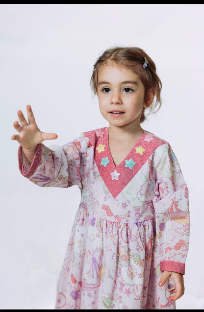 Sparkly Hearts Infant Jalabiya