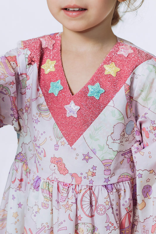 Sparkly Hearts Infant Jalabiya