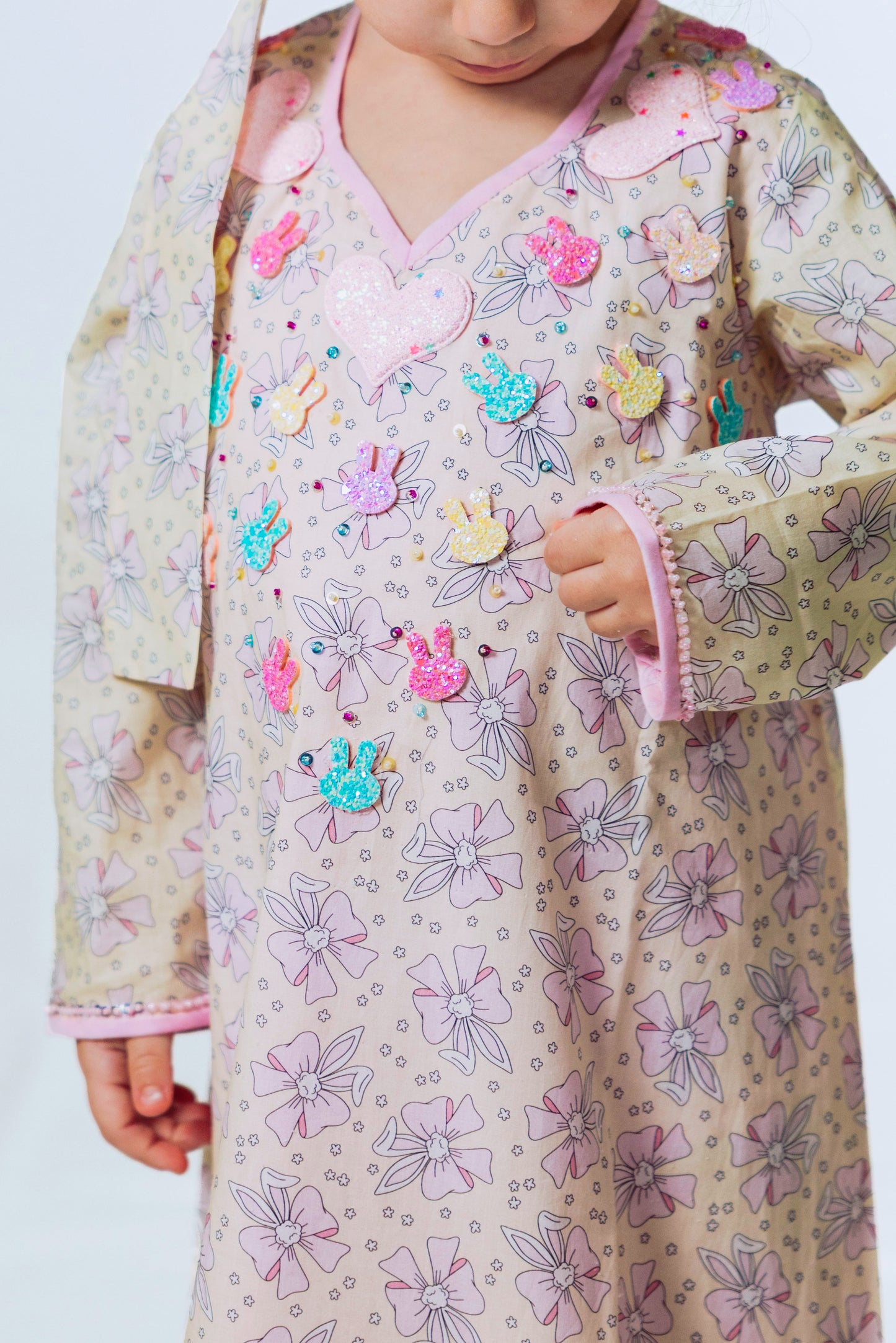 Bunny Hearts Infant Jalabiya