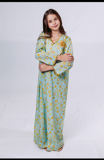 Whimsical Blue Children’s Jalabiya